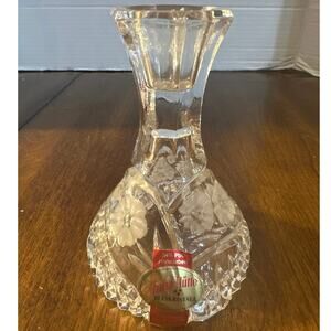 Vintage Anna Hutte Candle Holder Lead Crystal Made in W Germany Collectible